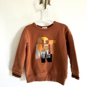 Catimini Brown Graphic Sweatshirt Crew Neck